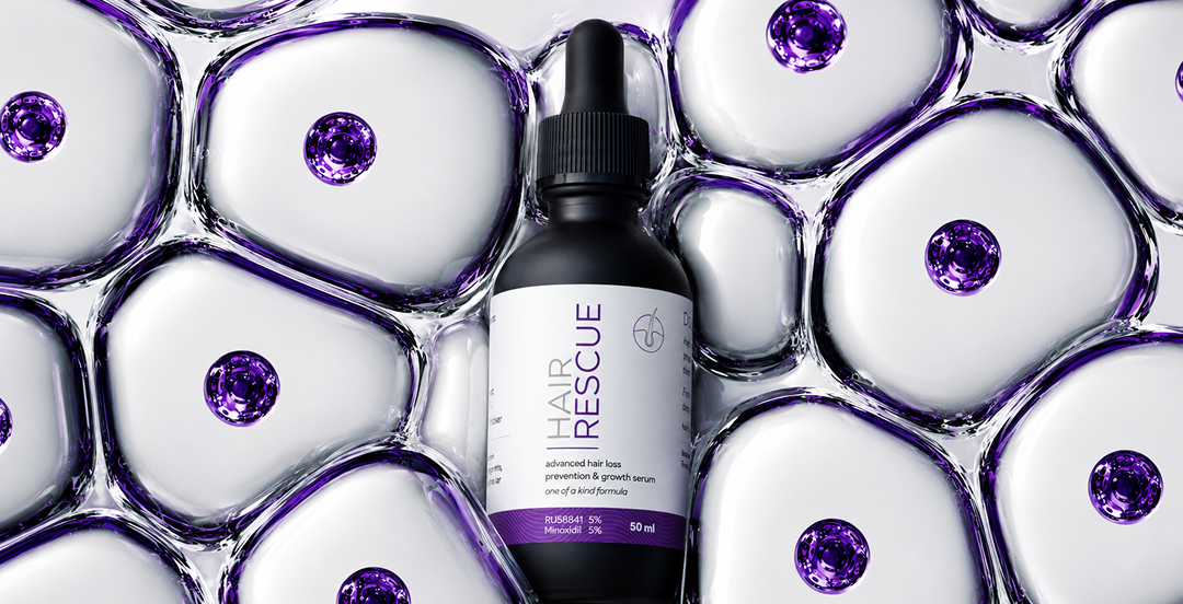 Hair Rescue serum among molecular cells